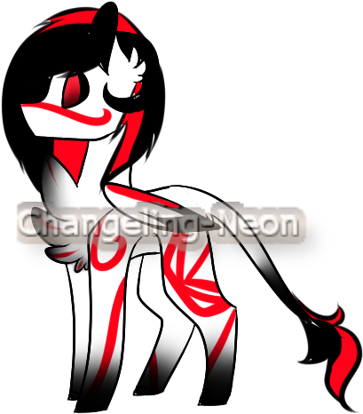 Edgy Adopt (open 1pt Starting Bid) By Changeling-neon - Illustration (428x499)