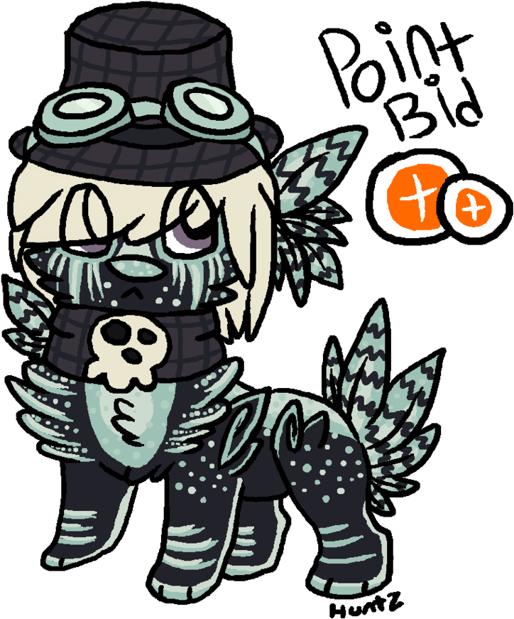 Skully Point Puppy Bid By Clydles - Cartoon (876x913)