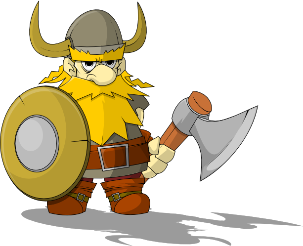Clipart Of Bid, Raid And Warrior - Cartoon (613x498)