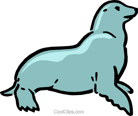 Cartoon Seal Royalty Free Vector Clip Art Illustration - Cartoon Seal (480x404)