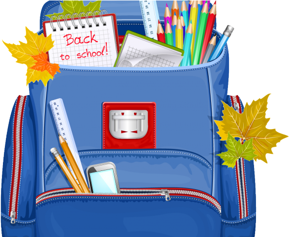 Book Clipart School Supply - Backpack Clipart (640x480)
