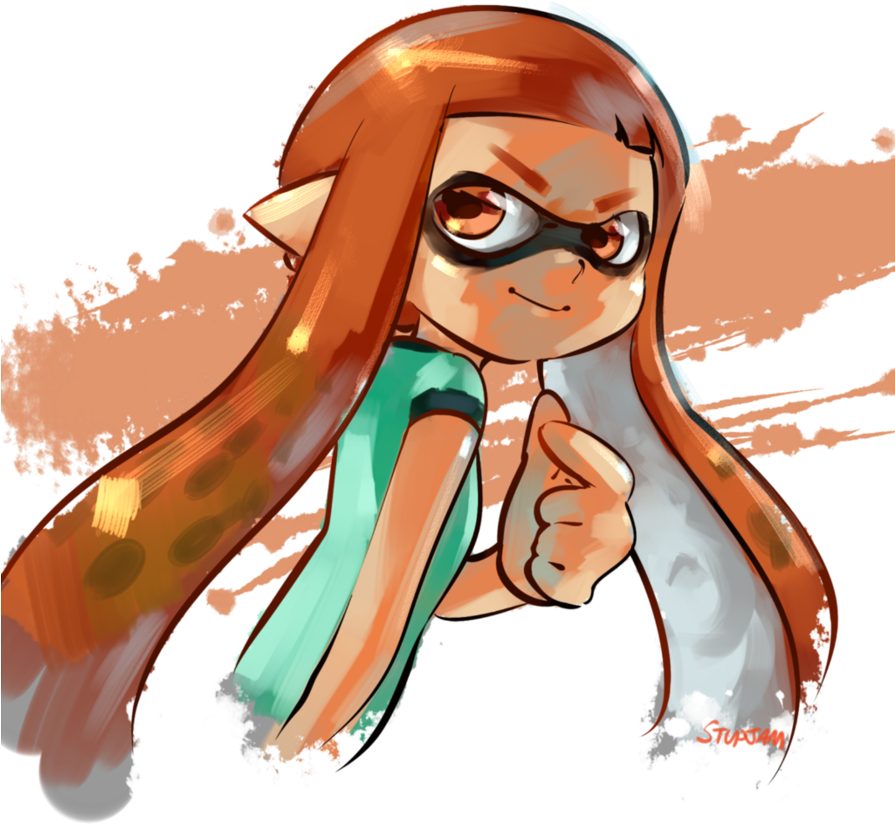 Nintendo Girl Of The Month - Orange Inkling (894x894)