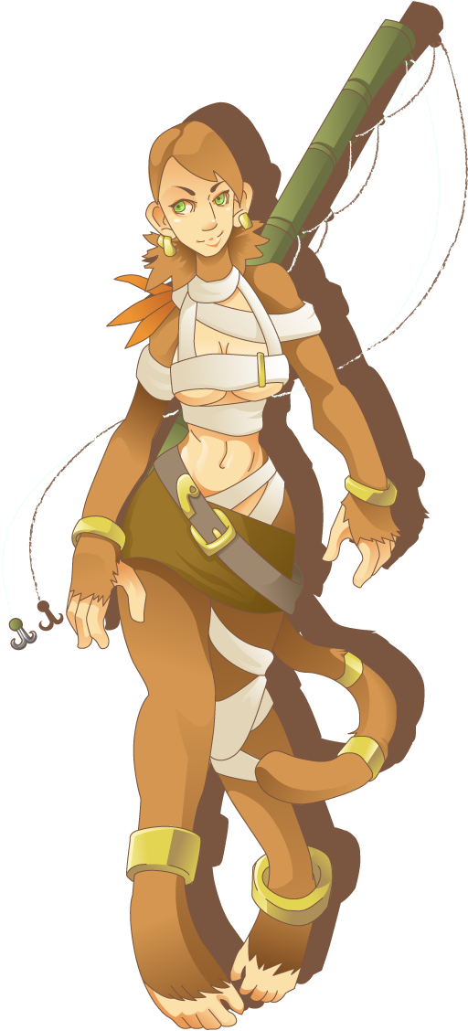 Monkey Girl By Will E H - Anthro Monkey Boy (512x1128)