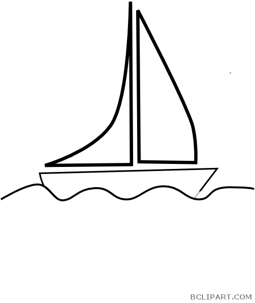 Boat Outline Transportation Free Clipart Images Bclipart - Clip Art (504x599)