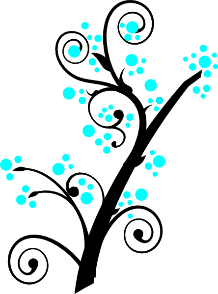 Blue Tree Branch Svg Clip Arts 444 X 599 Px - Dream It Believe It Achieve (444x599)