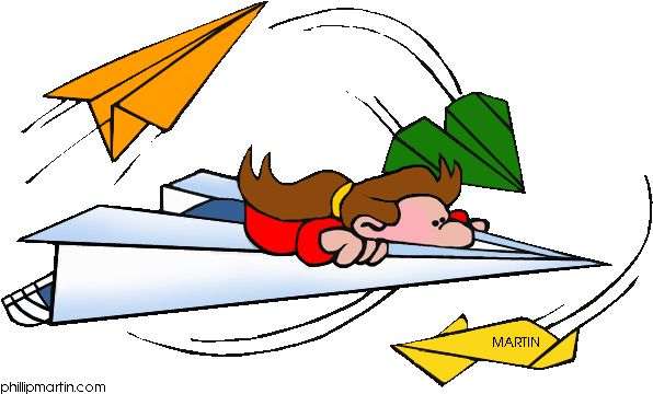 Download Free Printable Clipart And Coloring Pages - Paper Plane Free Clipart (621x381)