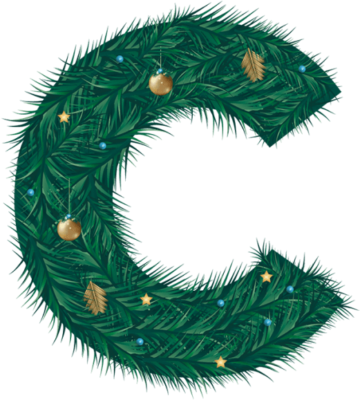 Christmas Decoration Font - Illustration (595x595)