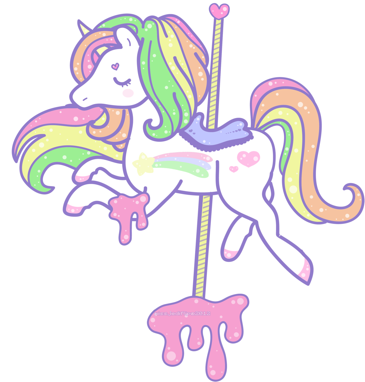 Littlewind - Carousel Unicorn Png (1280x1321)