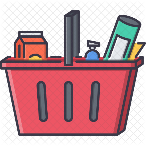 Food Basket Icon - Market Basket Icon Png (512x512)