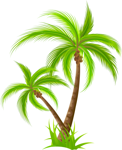 Palm - Happy Birthday Hawaiian Theme (408x500)