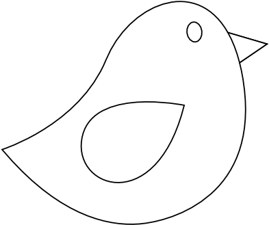 Clip Art Clipart Beta - Simple Pencil Drawings Of Birds (444x444)