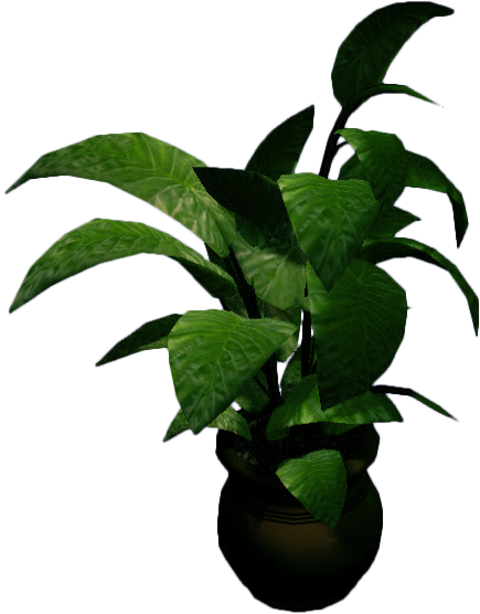 Dead Rising Large Potted Plant - Big Potted Plant Png (435x556)