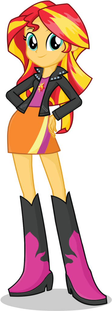 Boots, Clothes, Equestria Girls, Hand On Hip, High - Mlp Eg Sunset Shimmer New Outfit (682x1024)