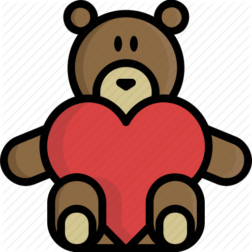 Valentine`s Day Clipart Bear - Valentine's Day (512x512)