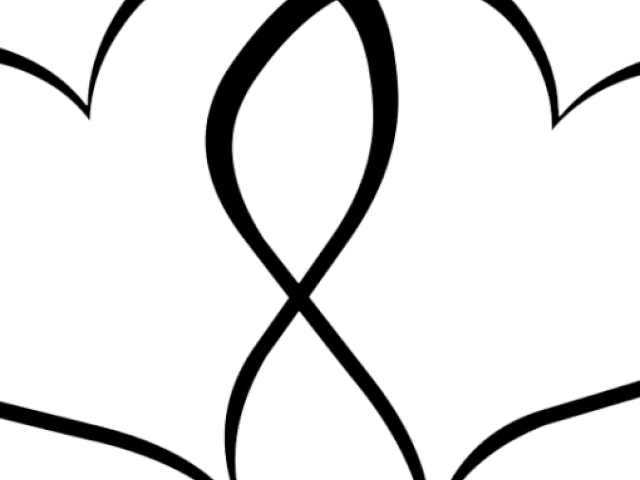 Wedding Heart Design Clipart - Black Outline Love Heart (640x480)