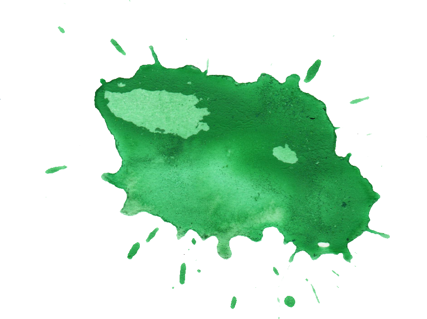 Free Download - Green Watercolor Splash Png (849x635)