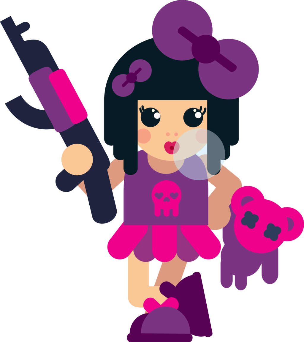 Illustration Girl Flat Design By Ludovica21 Illustration - Cartoon (1024x1151)