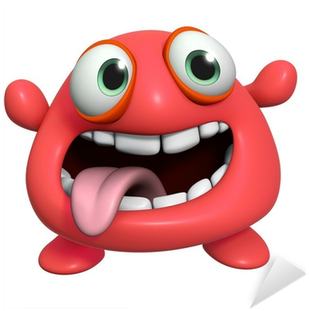 Blue Monster Cartoon (400x400)