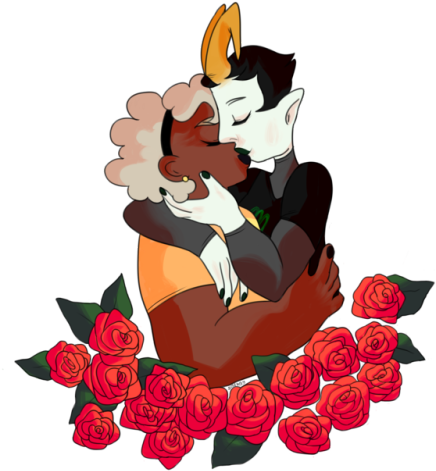 New Lesbian Pride Flag Design - Cartoon (500x485)