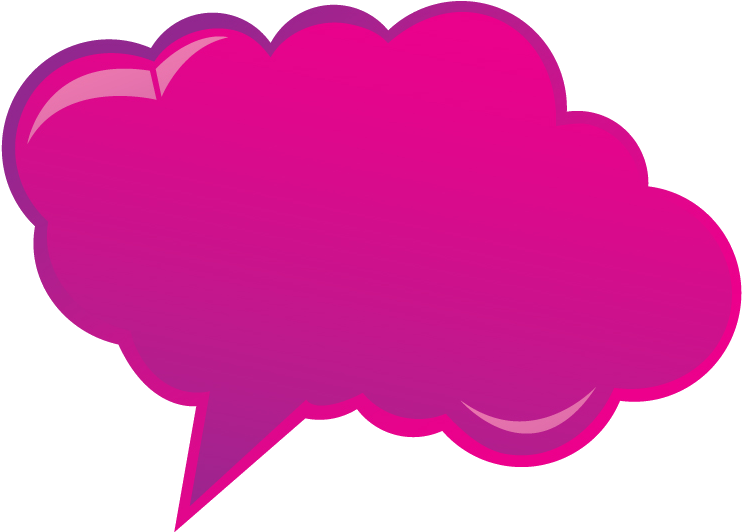 Happy Talk, Keep Talking Happy Talk » Pink Cloud Bubble - Clip Art (777x557)