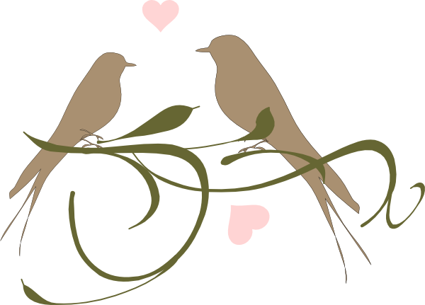 Love Bird Free Clipart - Clip Art Love Birds (600x431)