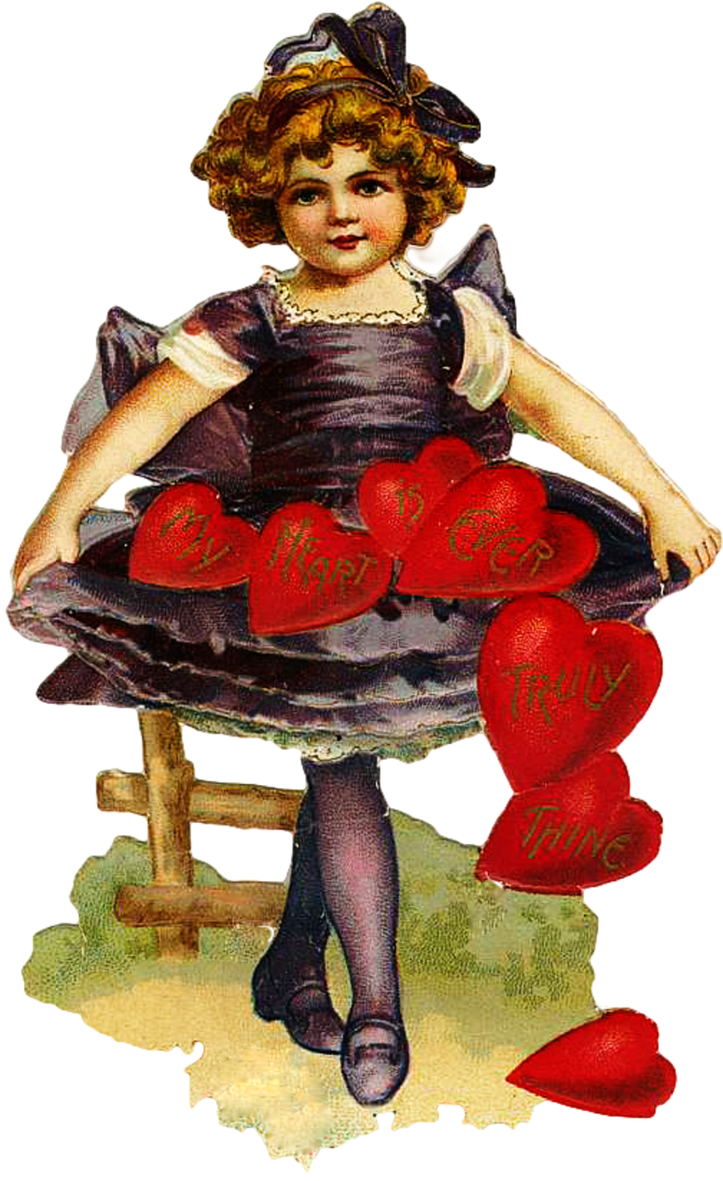 Paper Scrapbooking Bokmärke Vintage Valentine's Day - Scrap Vintage (800x1307)