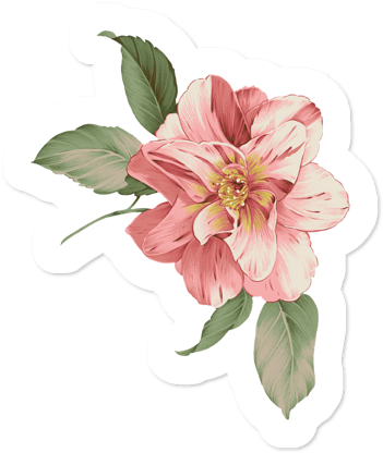 Watercolor Illustration Flowers In Simple Background - Sticker (450x450)
