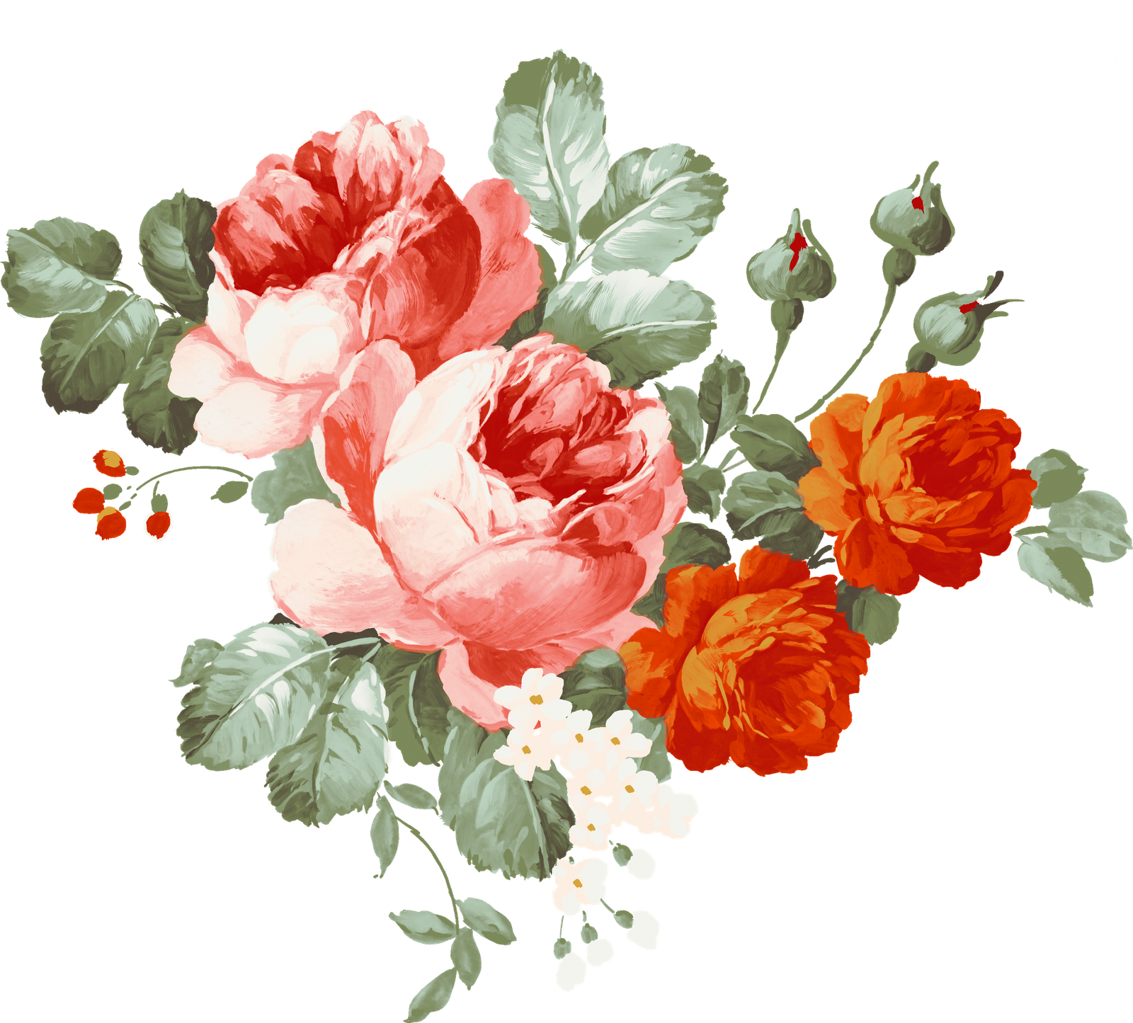 Flower Painting Png (1600x1445)
