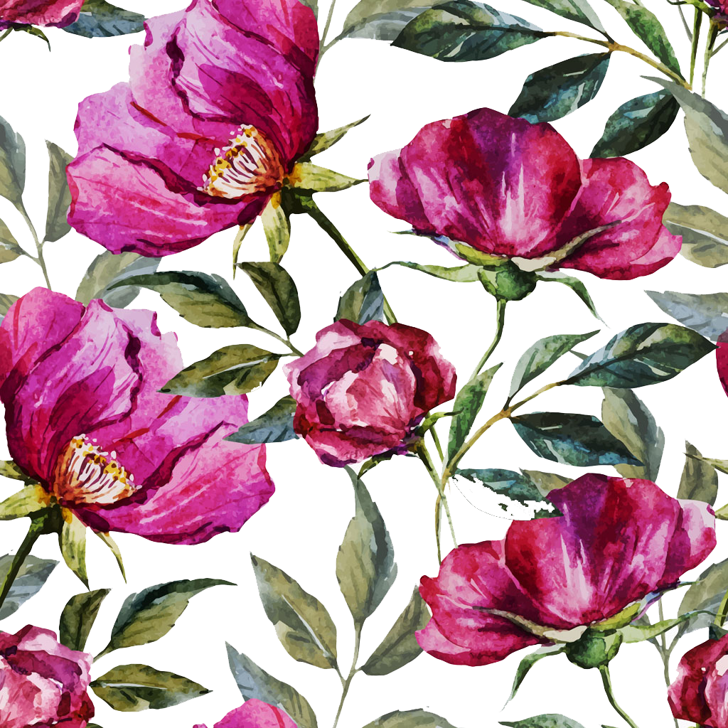 Watercolor Painting Royalty-free Illustration - Cavalcanti Italy Leather Floral Wristlet Cosmetic Makeup (1024x1024)