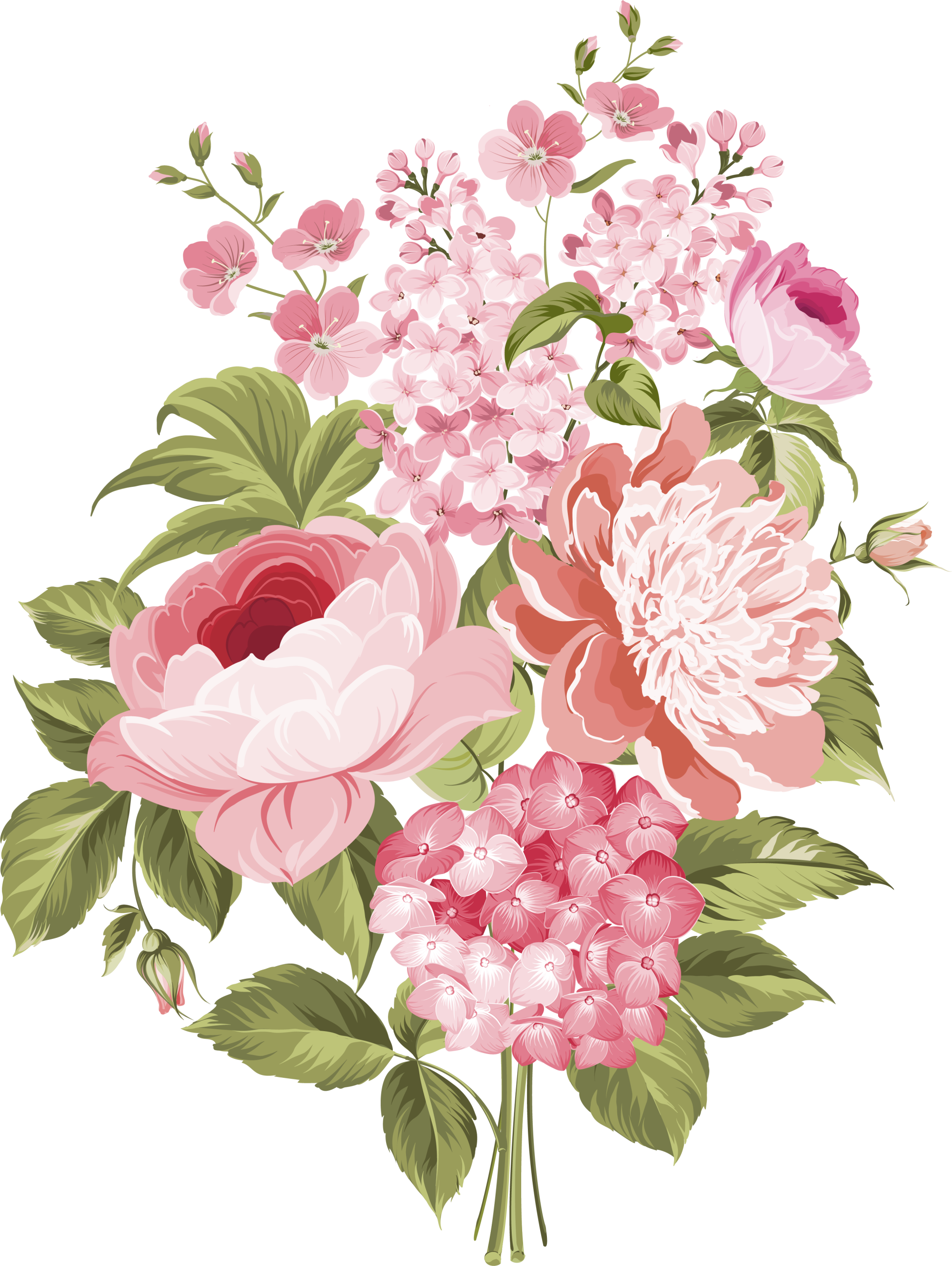 Wedding Invitation Flower Drawing Illustration - Blue Flower Drawing Png (2000x2658)