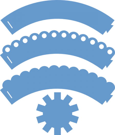 Cupcake Wrappers Free Images At Clkercom Vector Clip - Cupcake Holder Template Svg (450x528)