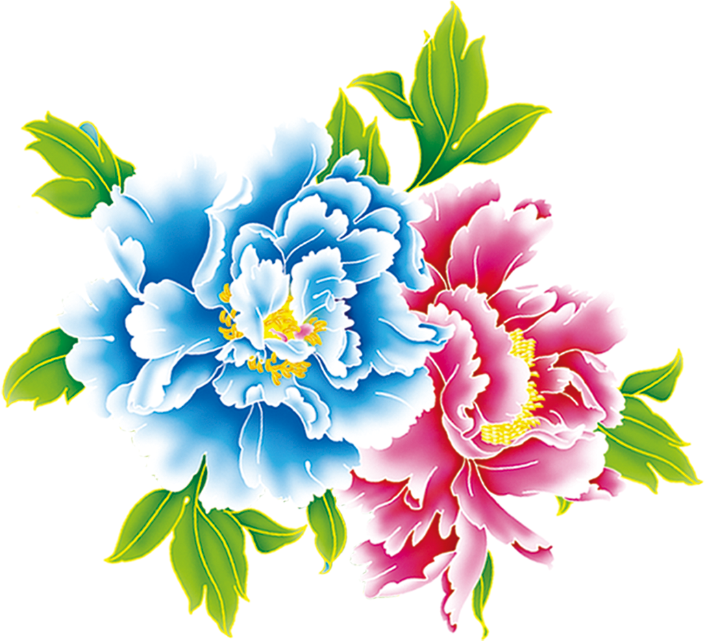 Floral Design La Peinture De Fleurs Chinese Painting - Ladies Faux Leather Floral Style Purse Clutch Party (1308x1021)