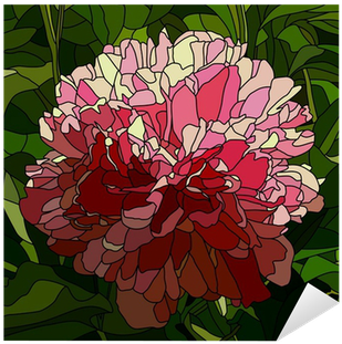 Vector Illustration Of Flower Peony - Chrysanths (400x400)