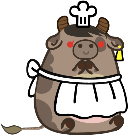 Chibi Cow Pushincow Pushincat Female Slynie Baker - Cattle (472x478)