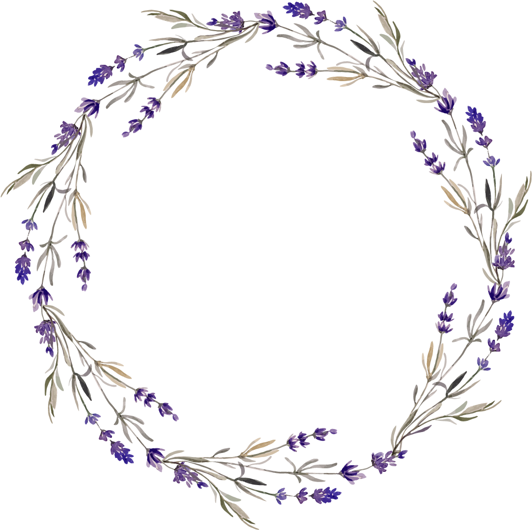 Wreath Lavender Flower Clip Art - Lavender Flower Clip Art (1191x1191)