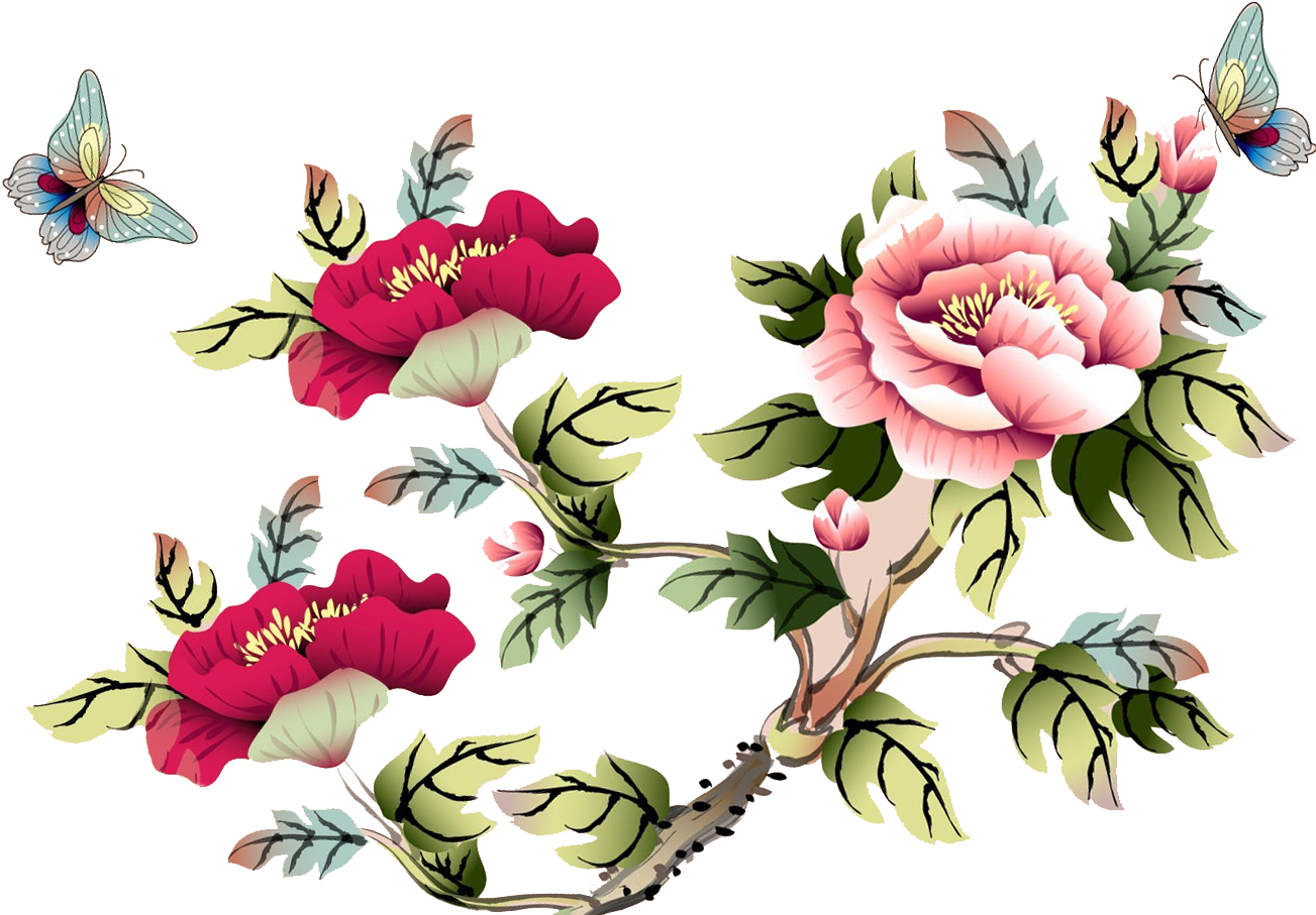 Moutan Peony U4e2du56fdu56fdu82b1 Download - Society6 Vector Flowers Iii - For Iphone Iphone (1920x1080)