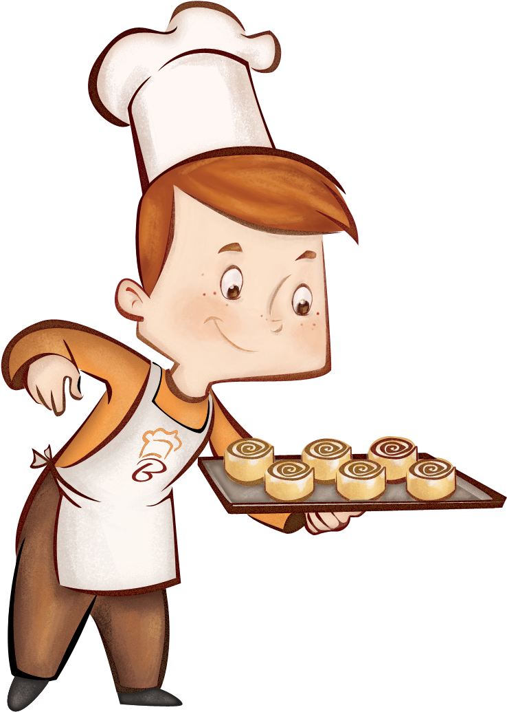 Created A Super Cute Trademarked Character For Baker - Baker (951x1332)