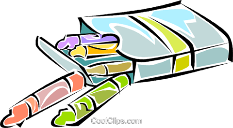 Crayons Royalty Free Vector Clip Art Illustration - Crayons Royalty Free Vector Clip Art Illustration (480x265)