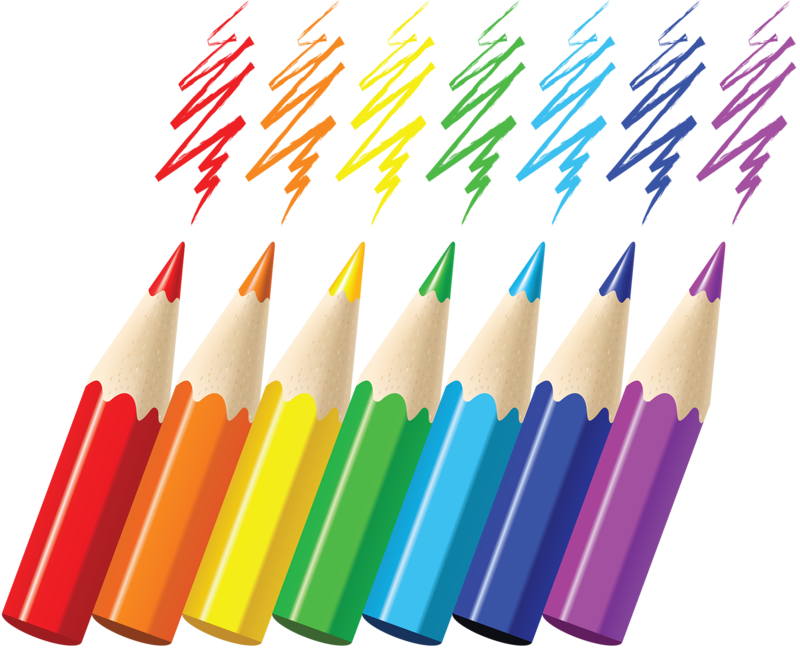 2 School - Color Pencil Vector Png (800x648)