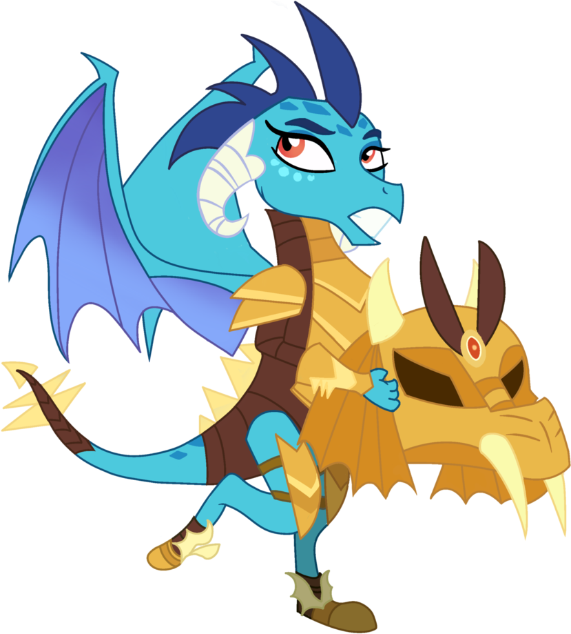 Ember In Her Armor By Loyalwing - Mlp Princess Ember Armor (870x919)