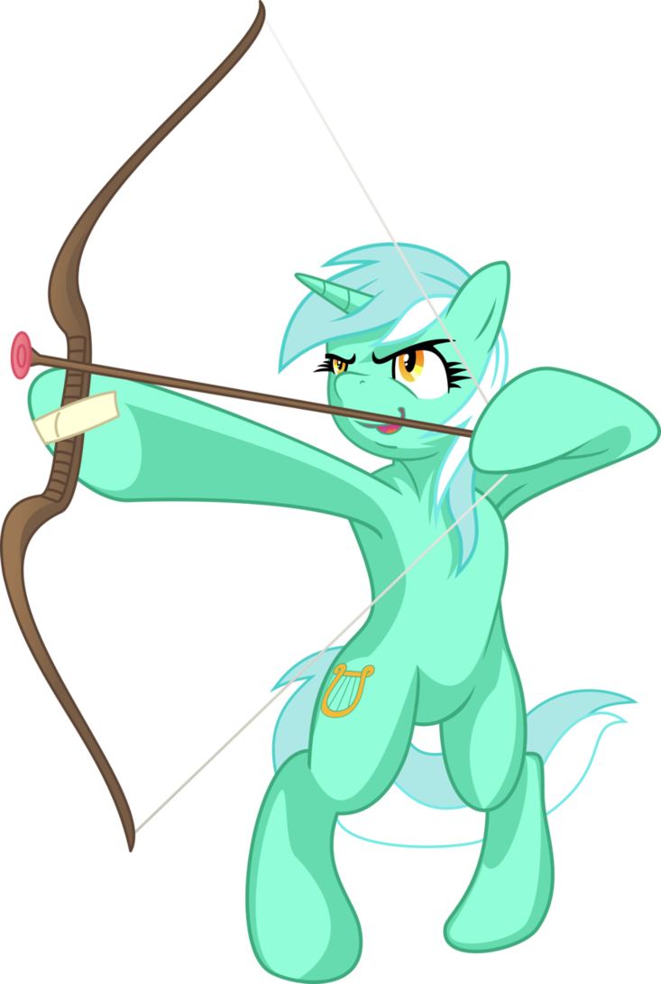 Lyra The Archer By Emberfiremane - My Little Pony Archery (733x1090)
