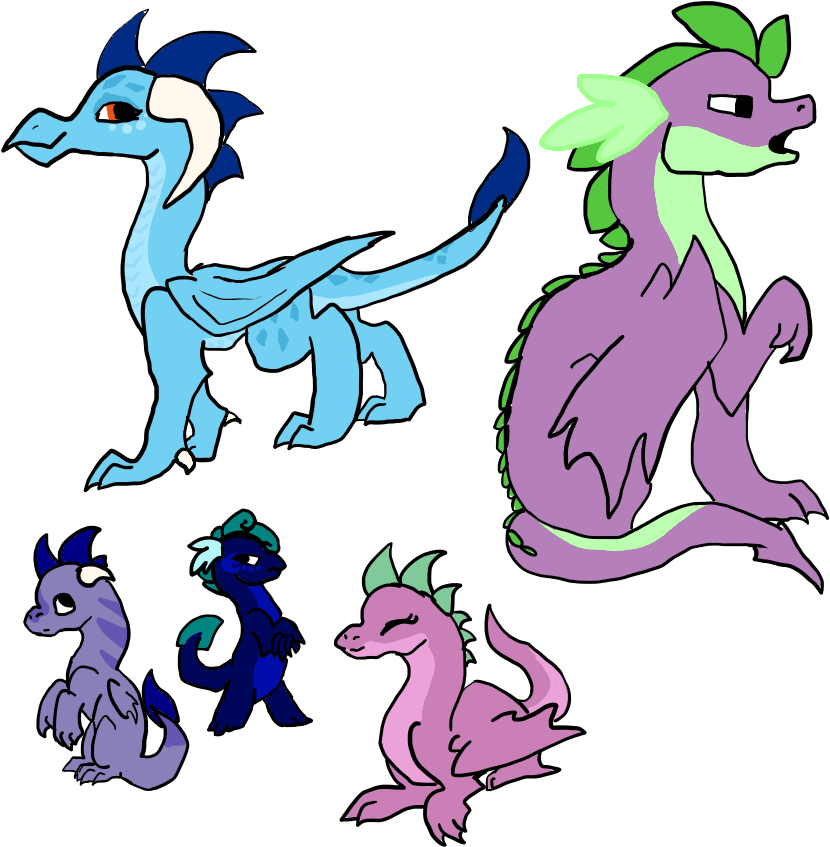 Image Result For Mlp My Next Generation - Spike And Princess Ember Family (1000x1000)