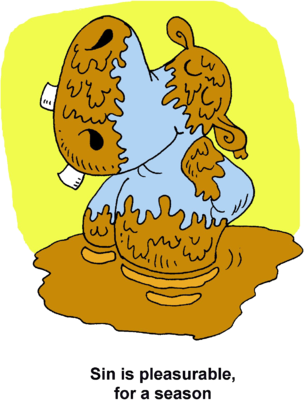 Hippo Clipart Dirty - Muddy Hippo (304x400)