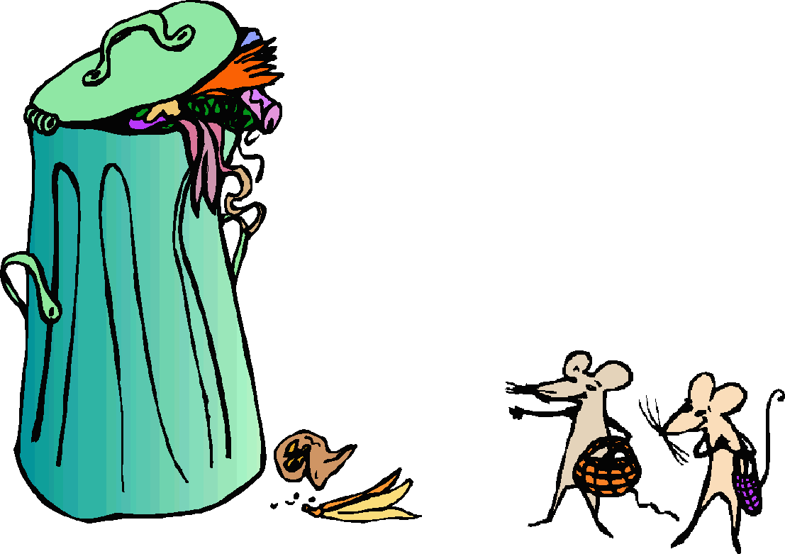 Places Clipart Cartoon - Cartoon Dustbin (1107x781)