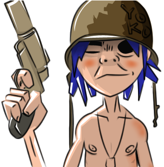 Gorillaz Dirty Harry By Insean - Gorillaz 2d Dirty Harry (454x340)