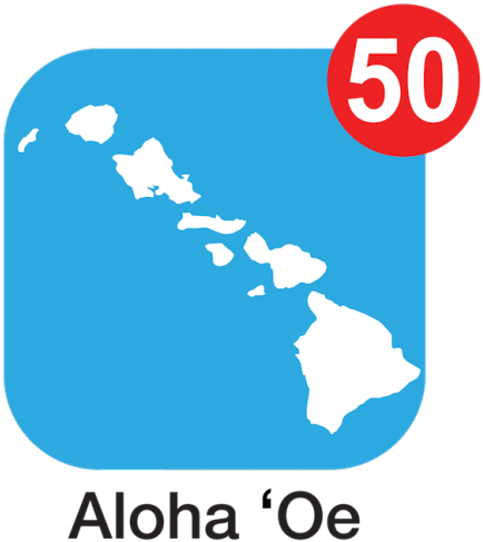 Uhm, So Here's The Thing - Hawaii Home 6' Sticker *e670* State Outline Home Map (500x529)