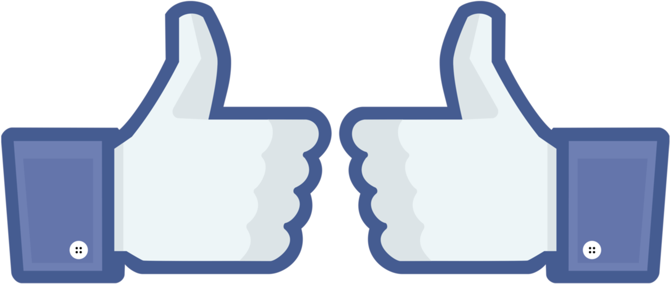 Facebook Double Thumbs Up - Facebook Thumb Up (1341x595)