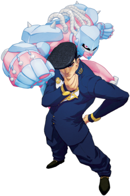 The Thing Behind Him - Josuke And Shining Diamond (322x421)