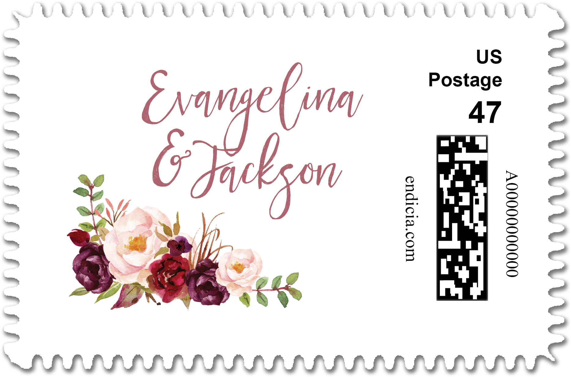 Wedding Stamps, Custom Stamps, Wedding Postage, Custom - Rustikaler Blumenwille Sind Sie Meine Brautjungfer (2100x1500)