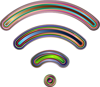 Wireless Wi-fi Wifi Communication Networki - Animasi Wifi (390x340)